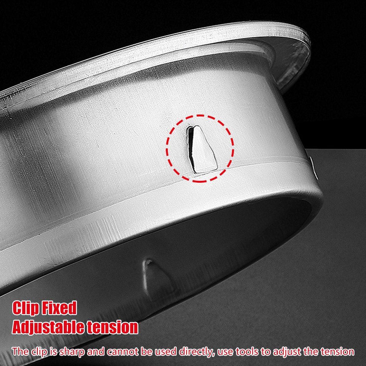 Stainless Steel Exhaust Fan Vent Outlet Flat Hood for Bathroom Kitchen Outlet - 100mm 5