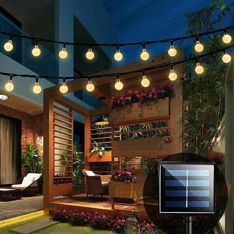 100/200Led Solar Globe String Lights Fairy Festoon Outdoor Party Decor - 12M 100LED 5
