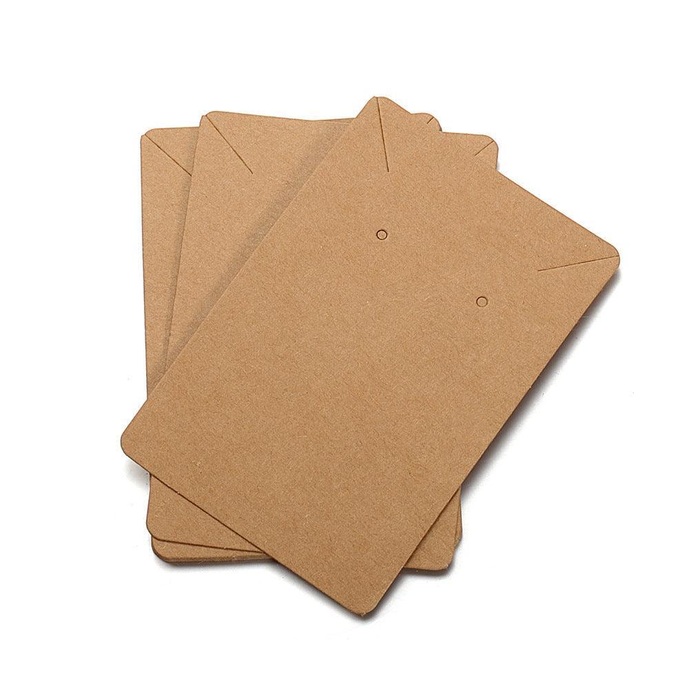 40pcs Jewellery Display Cards Necklace Earring Holder Kraft Paper 6x9cm - White 8