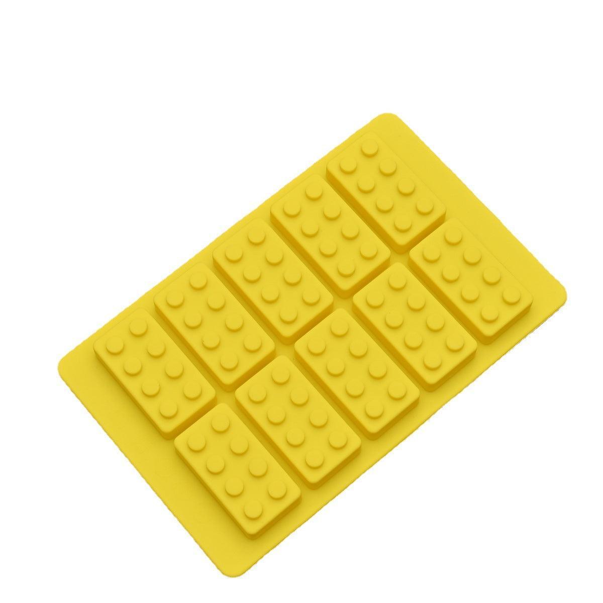 Brick Figure Man Silicone Mold Chocolate Block Cake Mould Ice Cube Tray - Large Rectangular(Random colour) 7