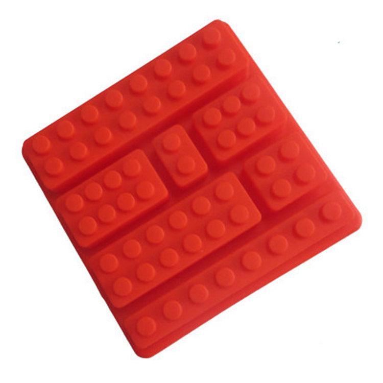 Brick Figure Man Silicone Mold Chocolate Block Cake Mould Ice Cube Tray - Large Rectangular(Random colour) 9