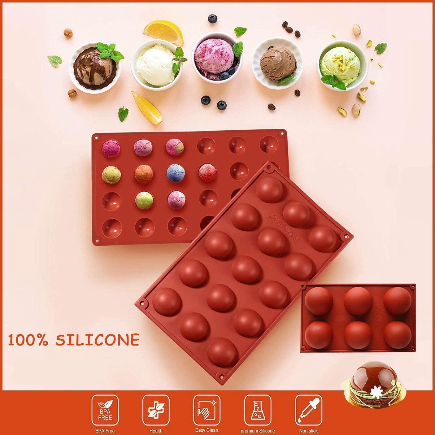 Soap Mold Cake Mould Kitchen Accessories Kitchenware Silicone Gel Baking Tools - 15 semicircle