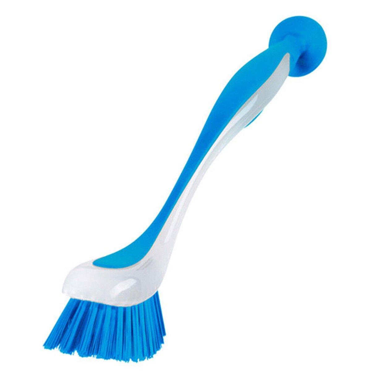 Multi Functional Long Handle Cleaning Brush Vertical Suction Kitchen Brush - Blue 7