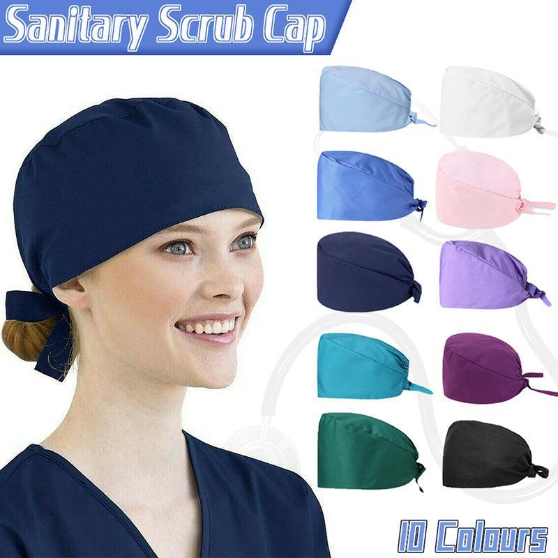 100% Cotton Unisex Surgical Scrub Cap for Doctors & Nurses - Cyan