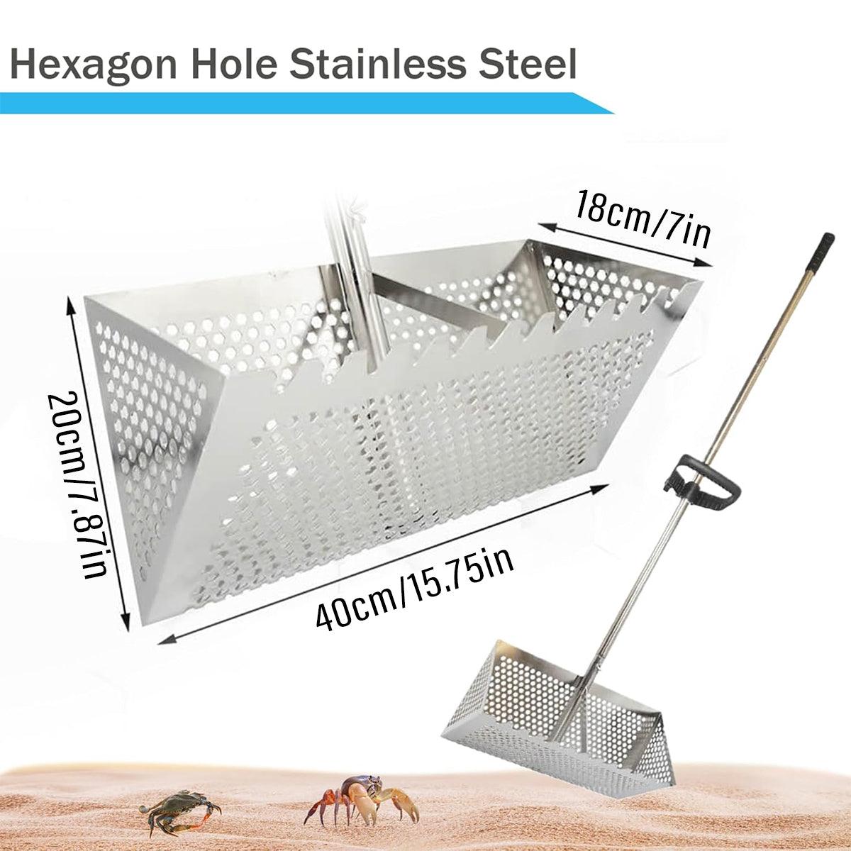 Stainless Steel Sand Screen Collapsible Beach Screen Crab Trap Fishing Gear 3
