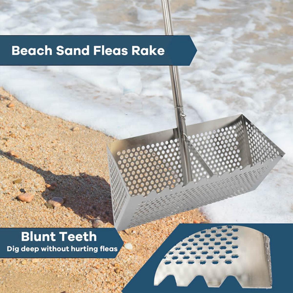 Stainless Steel Sand Screen Collapsible Beach Screen Crab Trap Fishing Gear 5
