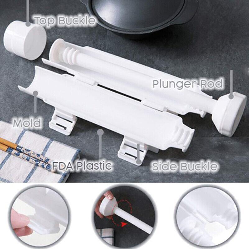 Sushi Roller Maker Tool with Tube Plunger DIY Bazooka Rice Mold for Home Kitchen 5