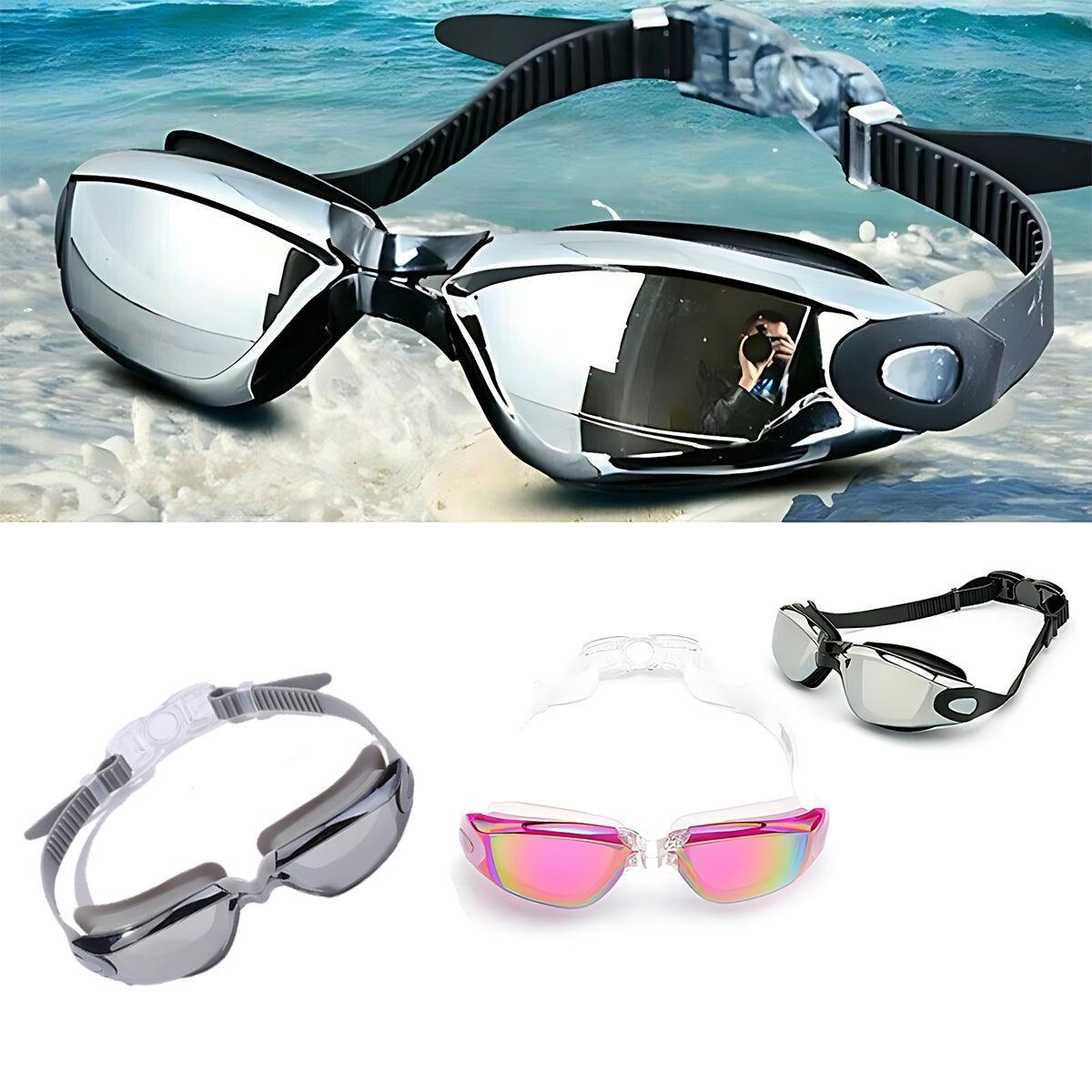 Unisex Swimming Goggles Waterproof Anti Fog Adjustable Swim Glasses for Men Women - Purple 3