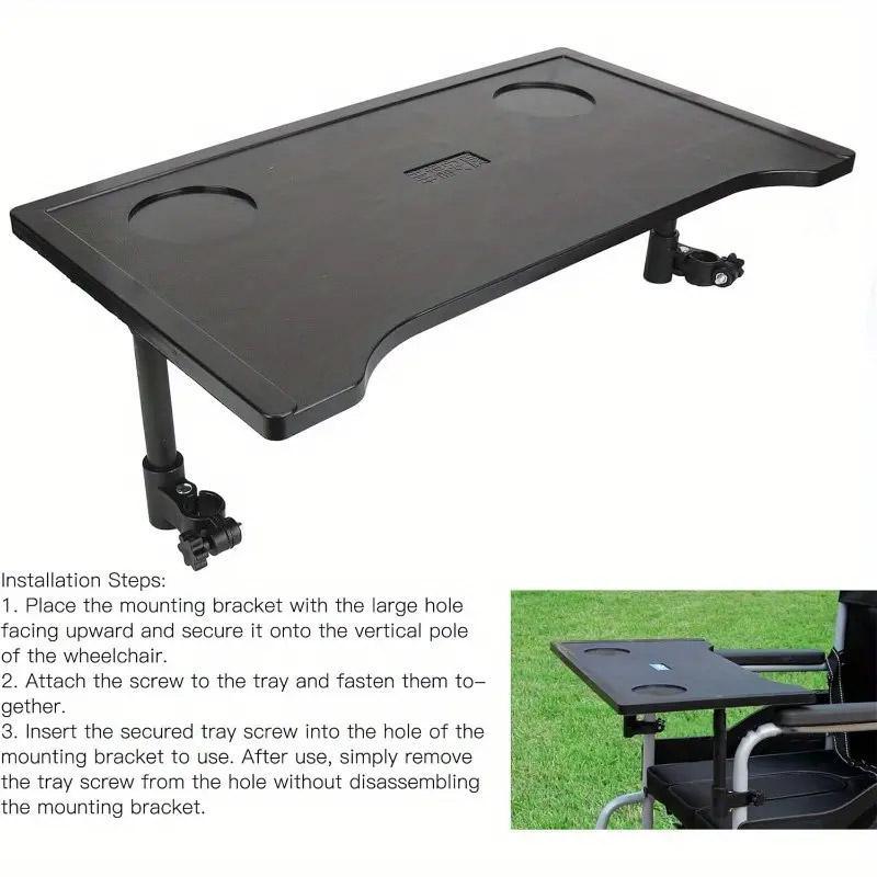 Plastic Dining Table for Wheelchair with Dining Board for Elderly Mobility Use 5