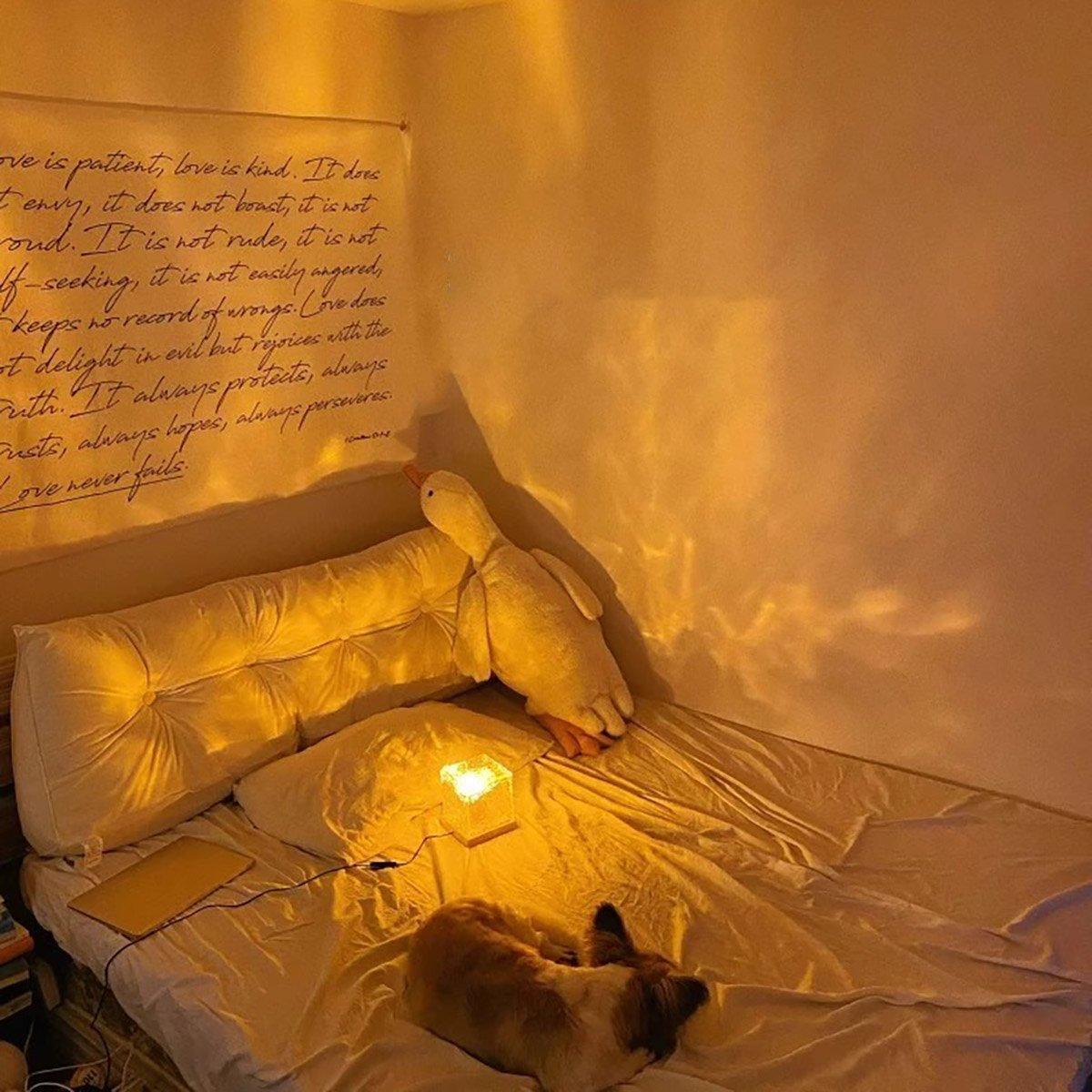 Water Ripple Atmosphere Lamp Square Table Lamp For Bedroom Bed Head Lighting 4