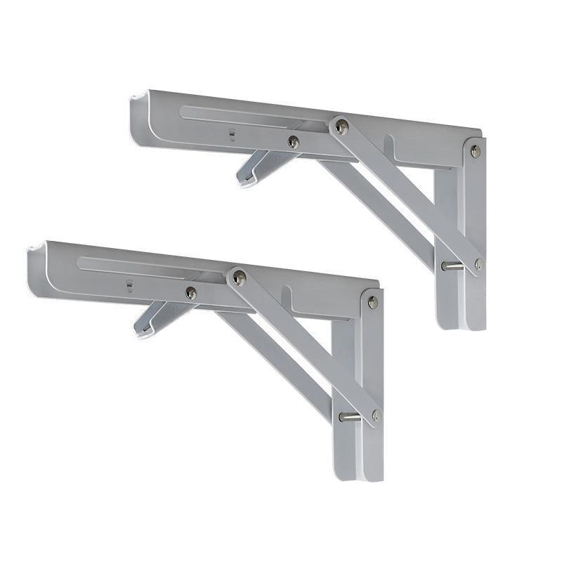 Traderight Table Bracket Folding Stainless Steel 150KG Wall Shelf Bench 2PCS - Black 20in 9