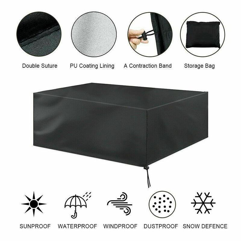 Waterproof Outdoor Furniture Cover Garden Patio Rain Uv Table Protector Chair - 120*120*74 5