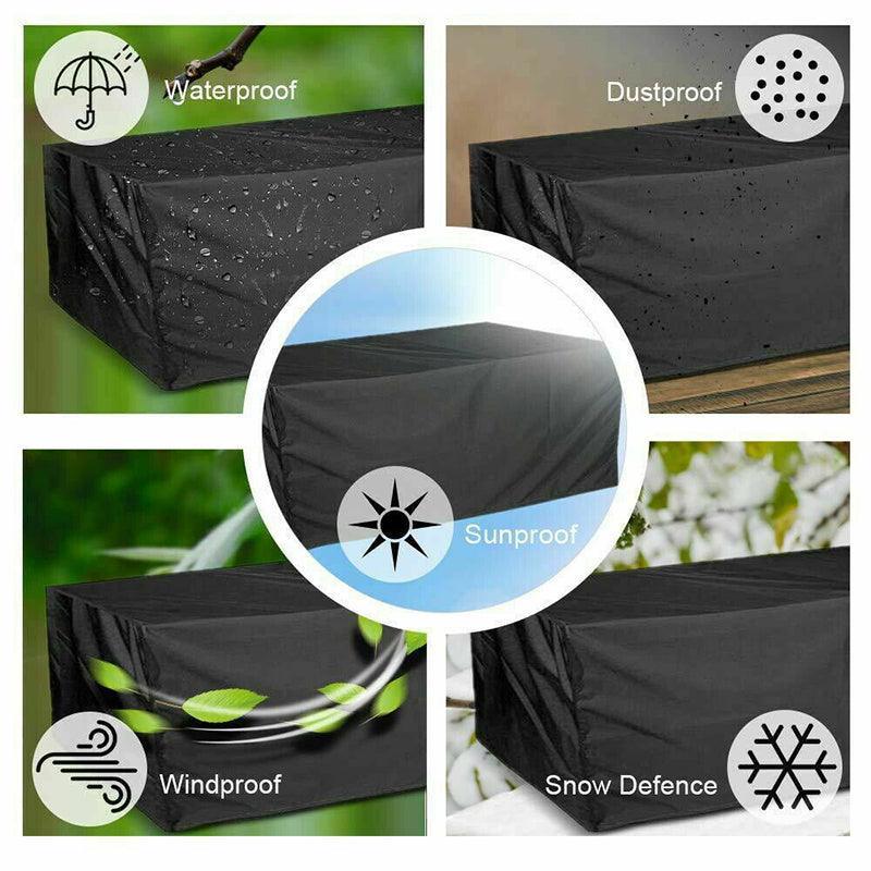 Waterproof Outdoor Furniture Cover Garden Patio Rain Uv Table Protector Chair - 126*126*74 4