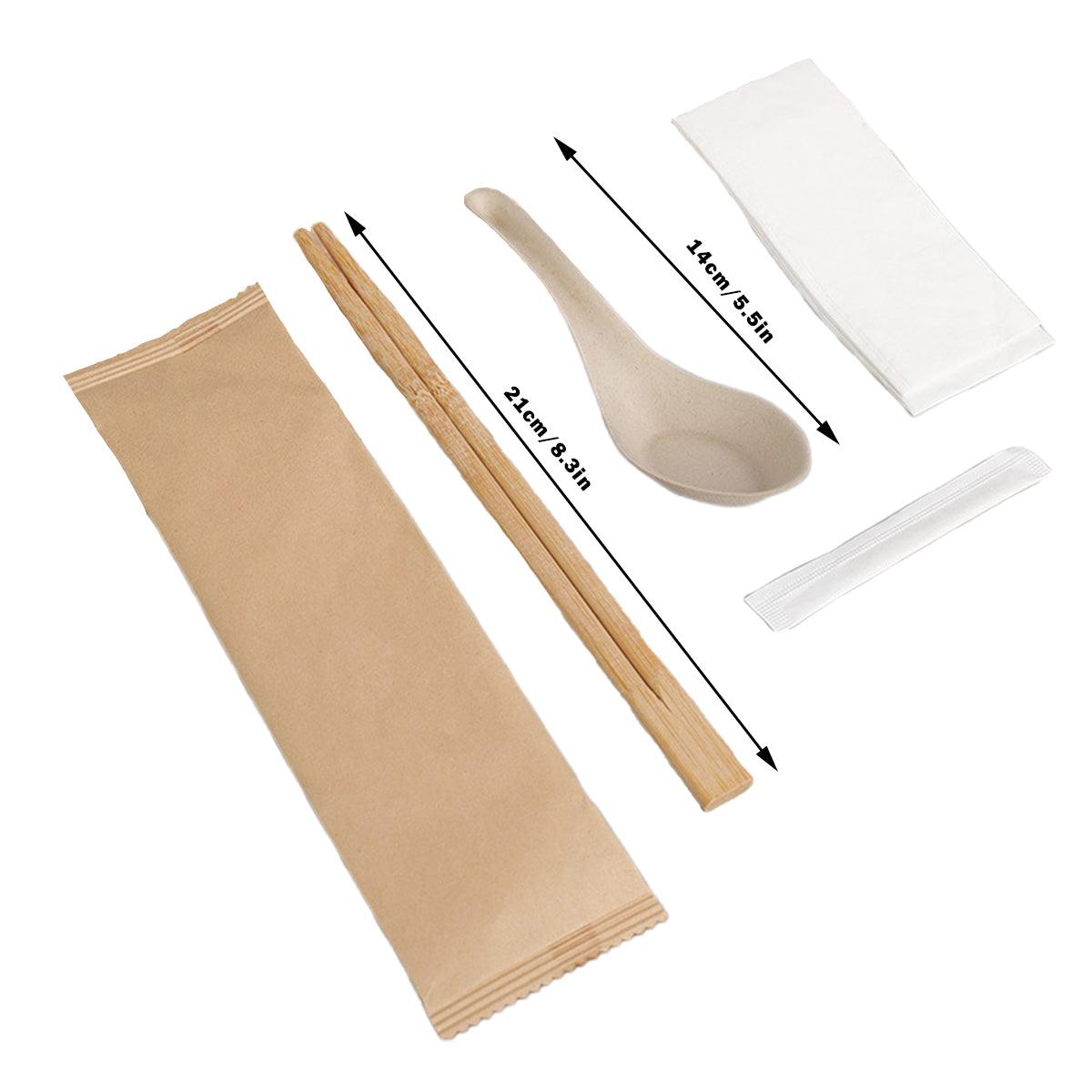 100pcs Disposable Chopsticks Set Four Pair Pack for Home Restaurant Fast Food 3