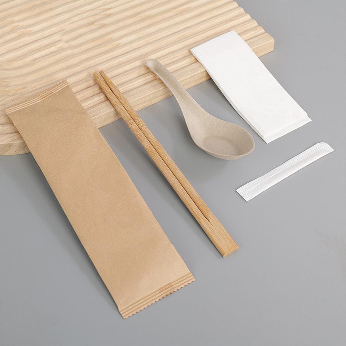 100pcs Disposable Chopsticks Set Four Pair Pack for Home Restaurant Fast Food 4