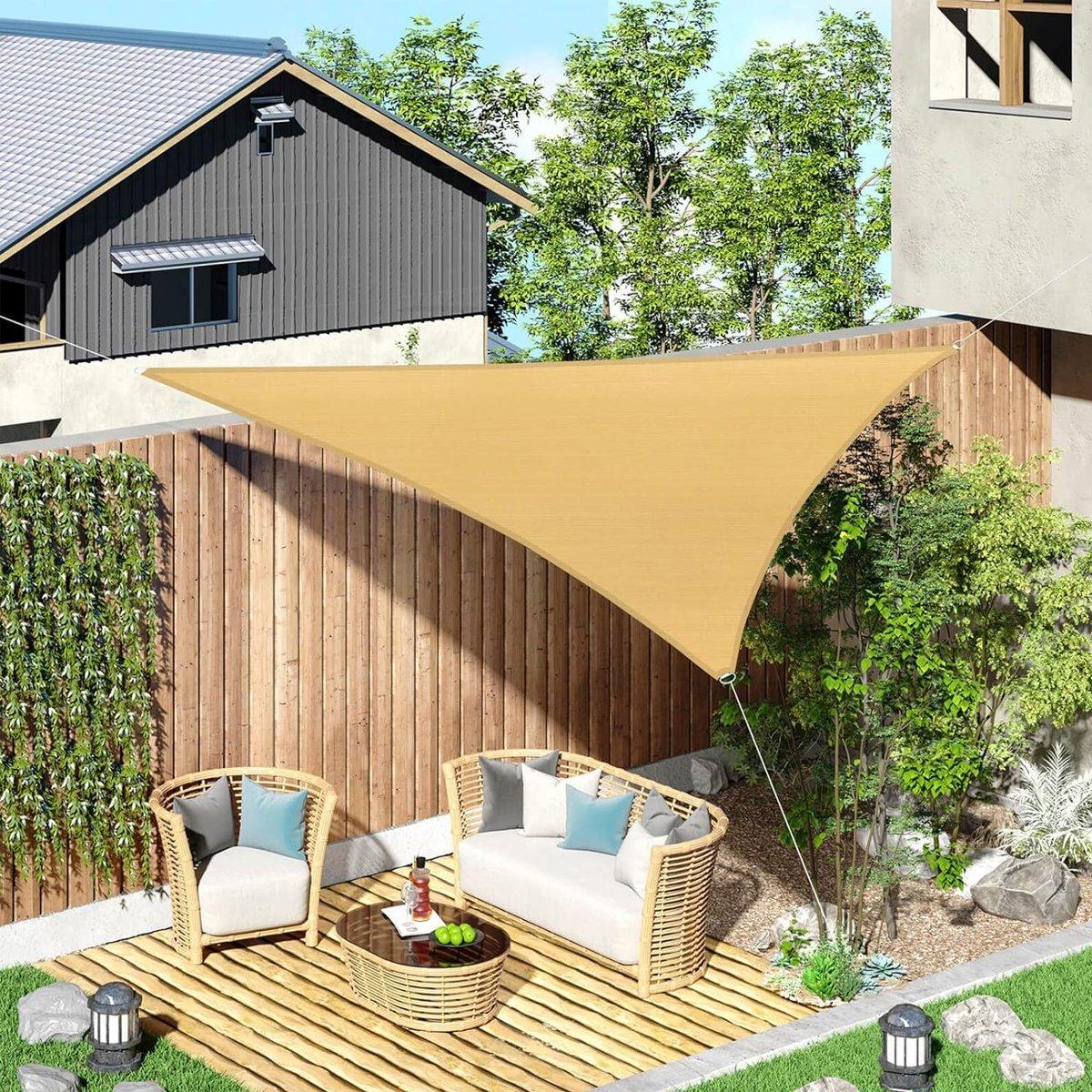 Outdoor Breathable Shade Sail Canopy Triangle Square Patio Garden Sun Shade - 3*6m（Rectangular） 5