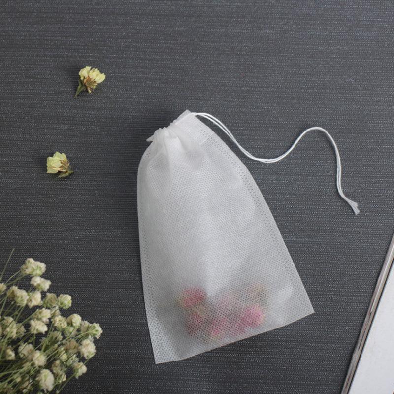 50PCS Empty Tea Filter Bags Drawstring Disposable Herb Spice Soup Pouches - 5x7cm 3