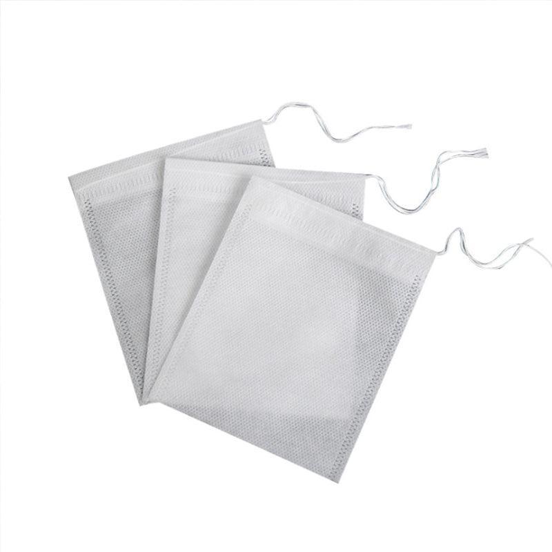 50PCS Empty Tea Filter Bags Drawstring Disposable Herb Spice Soup Pouches - 5x7cm 6