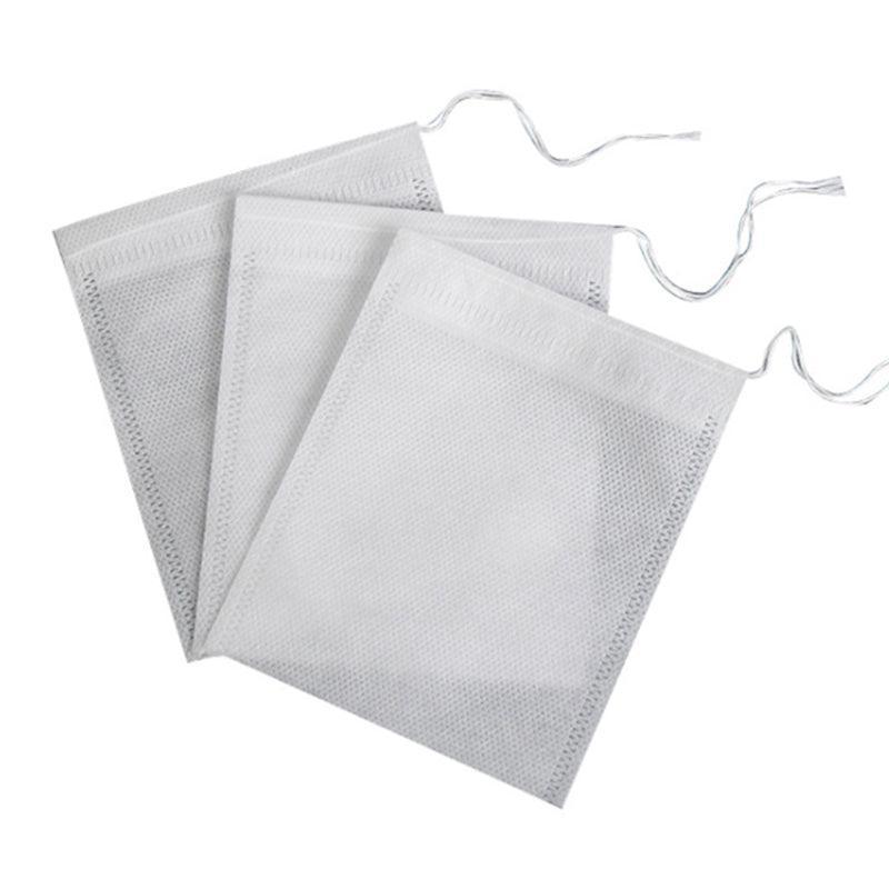 50PCS Empty Tea Filter Bags Drawstring Disposable Herb Spice Soup Pouches - 5x7cm 7
