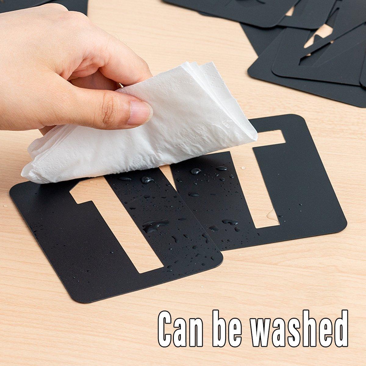 DIY Black Plastic Numerical Letter Symbol Inkjet Template for Wall Furniture 5