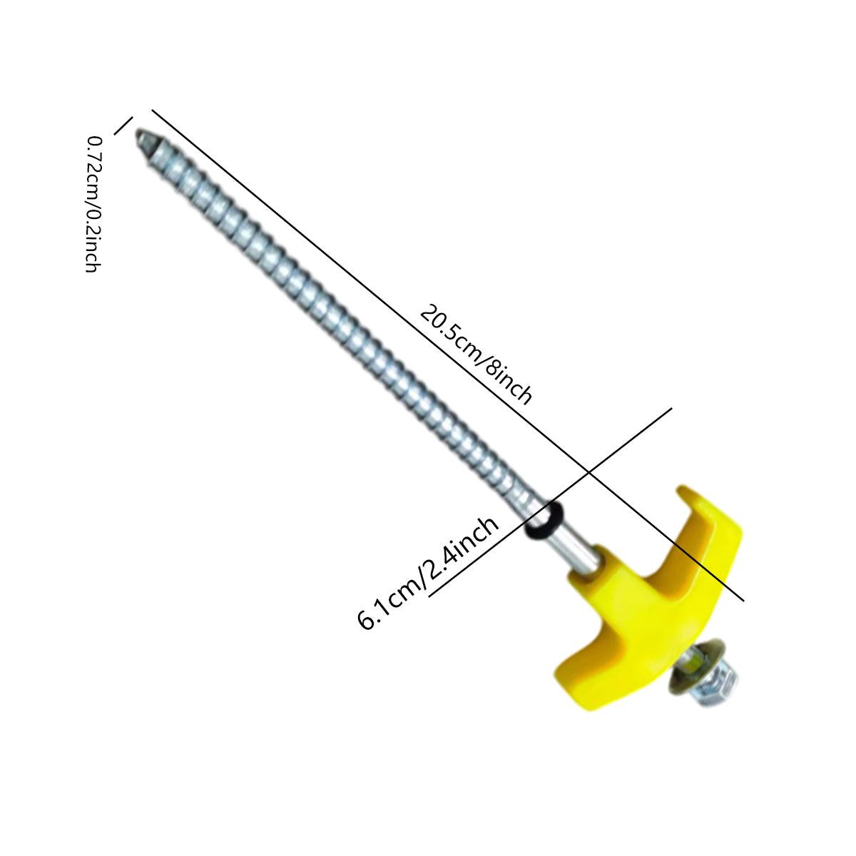 9PCS High Strength Carbon Steel Tent Stakes Outdoor Camping Pegs M8x200 Durable 3