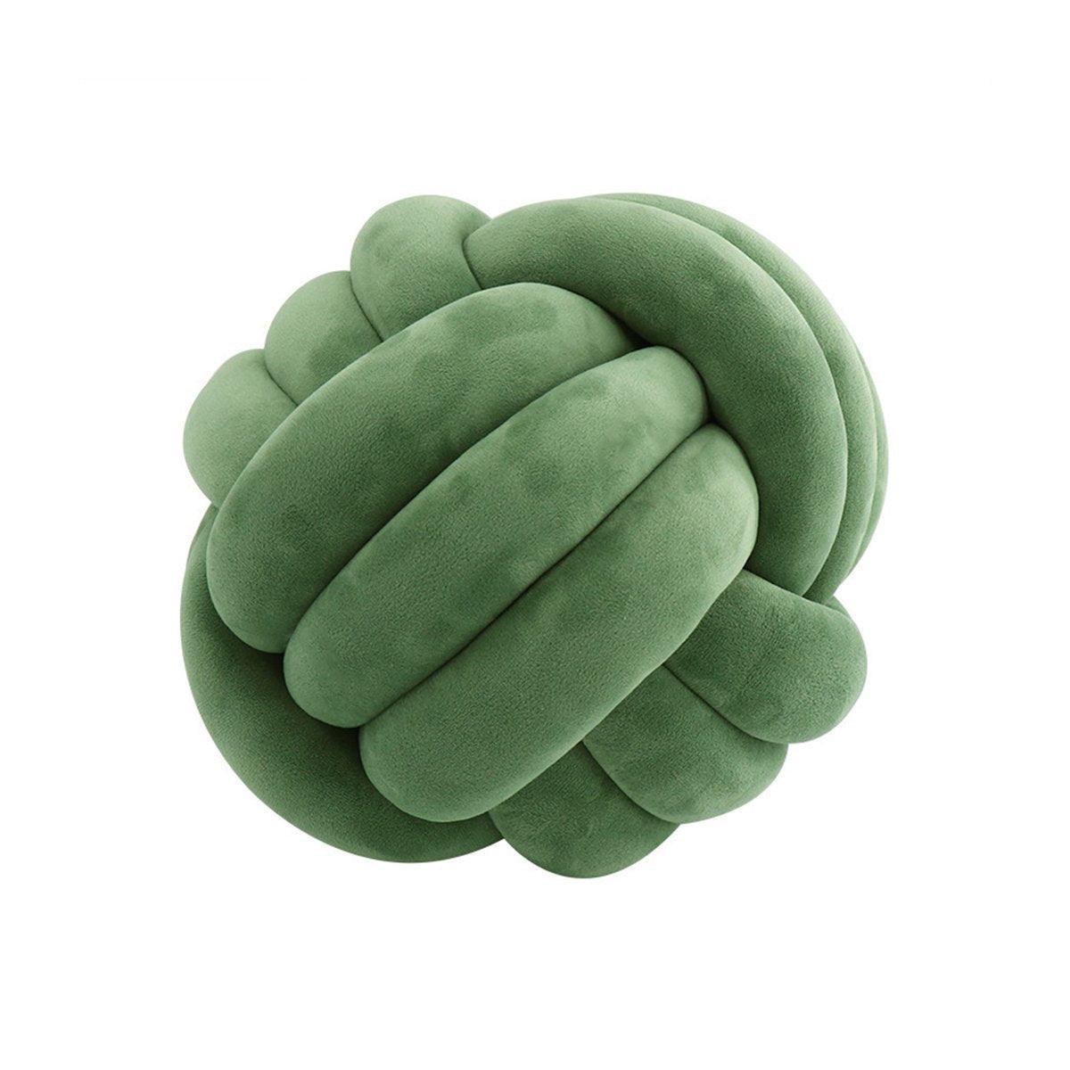 Three-Strand Braided Round Pillow Sofa Cushion Decorative Pillow for Living Room - Black 12