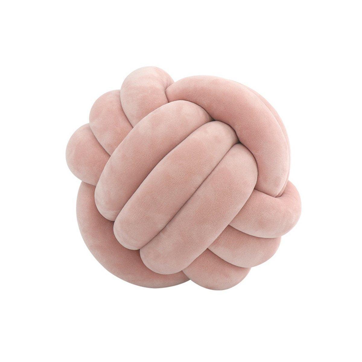 Three-Strand Braided Round Pillow Sofa Cushion Decorative Pillow for Living Room - Curcuma 11