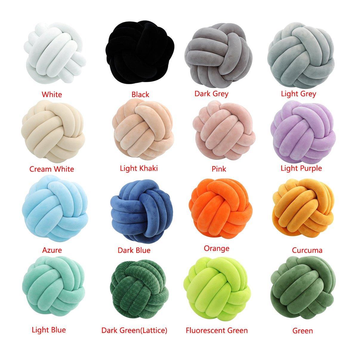 Three-Strand Braided Round Pillow Sofa Cushion Decorative Pillow for Living Room - Dark Blue 4