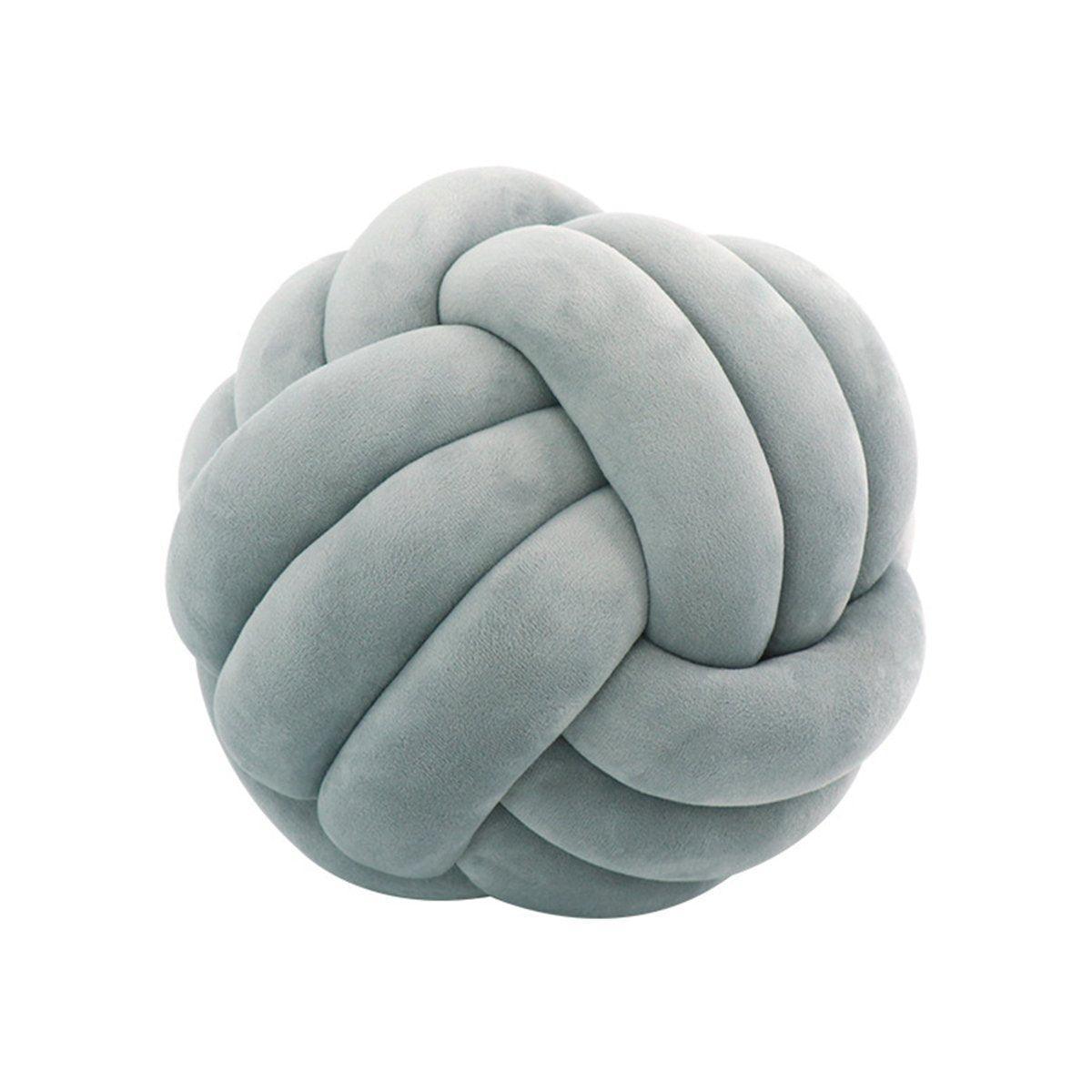 Three-Strand Braided Round Pillow Sofa Cushion Decorative Pillow for Living Room - Dark Blue 7