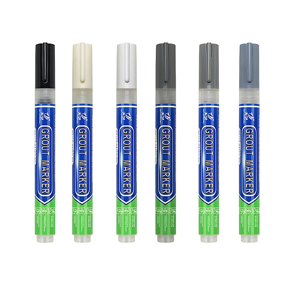 6Colours Tile Repair Pen Styling Wall Gap Grout Refresher Marker Bathroom - Black