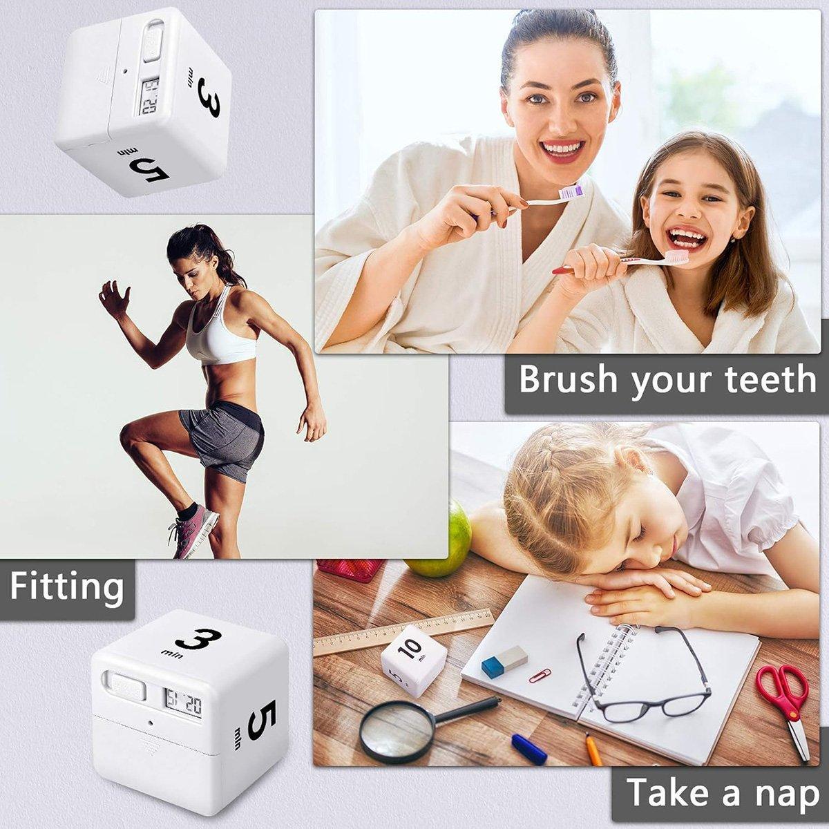 Cubic Timer for Students Time Management Study Exercise Reminder Tool Adjustable - 1-3-5-10 5