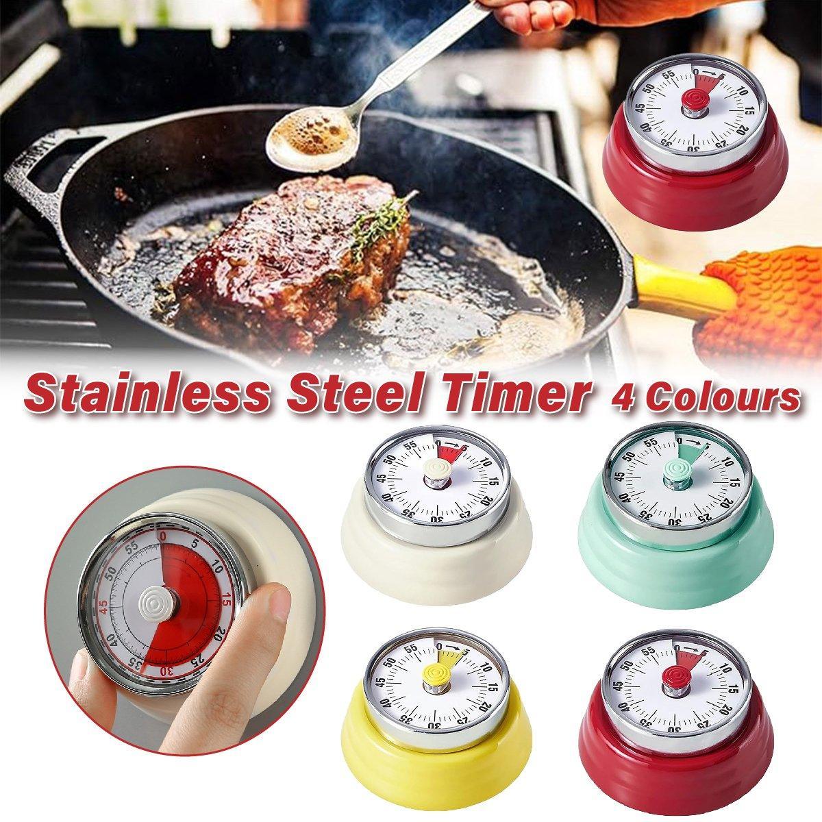 60 Minutes Visual Analog Timer Countdown Clock Time Management Kitchen Tool - Green