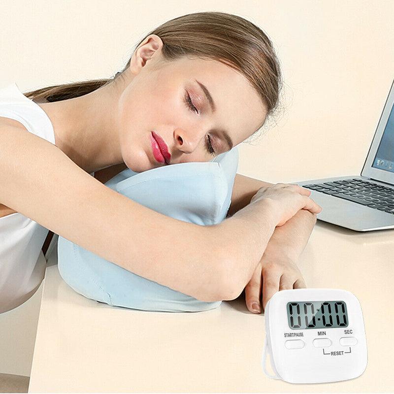 Digital Kitchen Timer 99 Minute Countdown Clock With LCD Display and Metal Mount - White 3