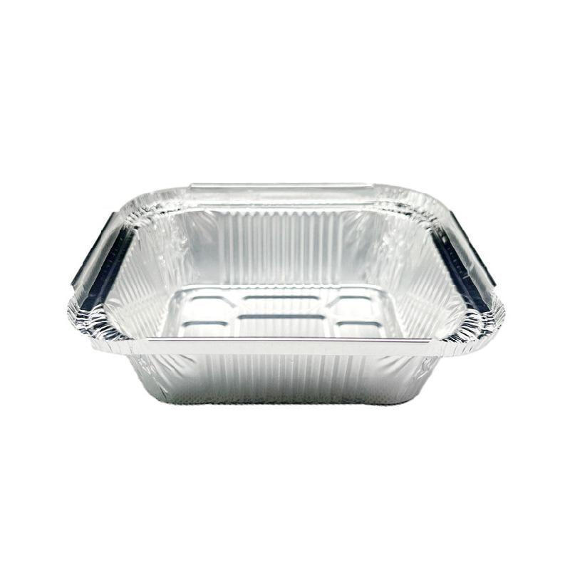 125PCS Disposable Quadrate Tin Foil Pans Oven Grill Safe Non-Stick Baking Trays - 125pcs-600ml 8