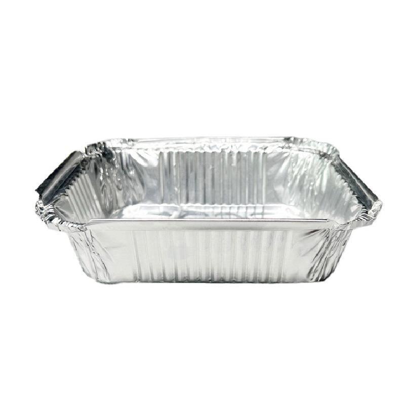 125PCS Disposable Quadrate Tin Foil Pans Oven Grill Safe Non-Stick Baking Trays - 125pcs-850ml 10