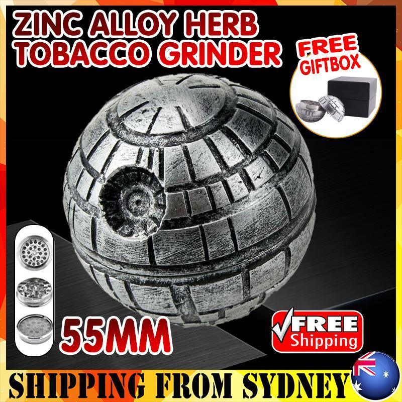 Metal Zinc Alloy Herb Grinder Crusher Aluminum With Box