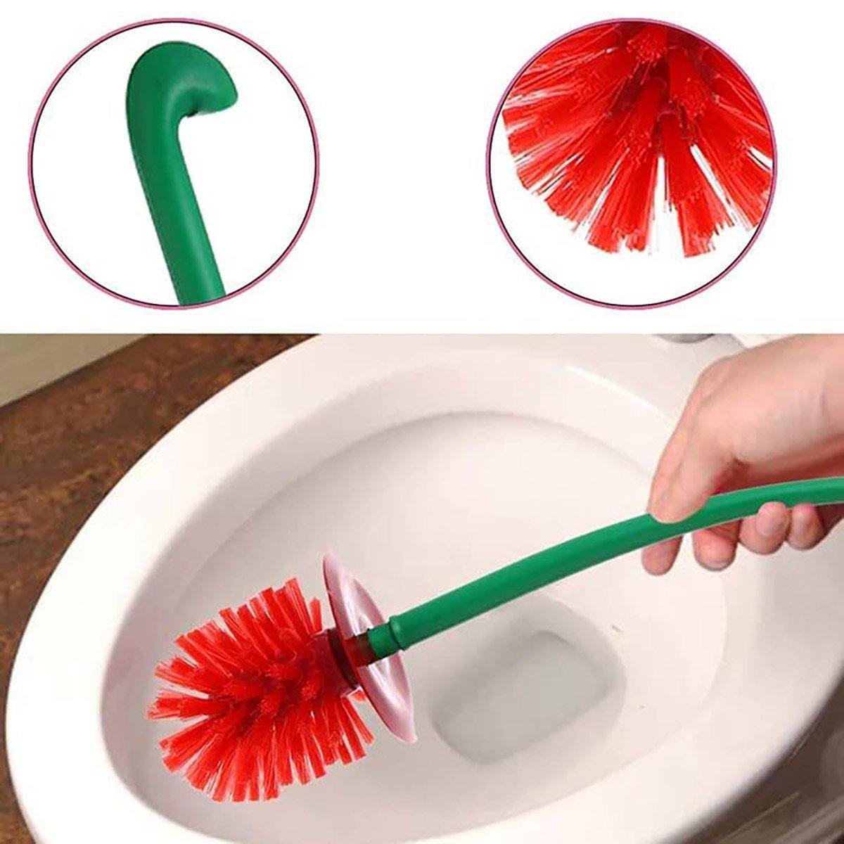 Soft Wool Toilet Brush with Long Handle Plastic Cleaning Brush Household Tool 5
