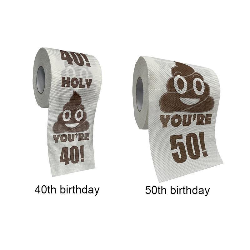 Prank Gag Printed Poop Funny Toilet Paper Roll Novelty Gag Gift for Pranks - 50old 4