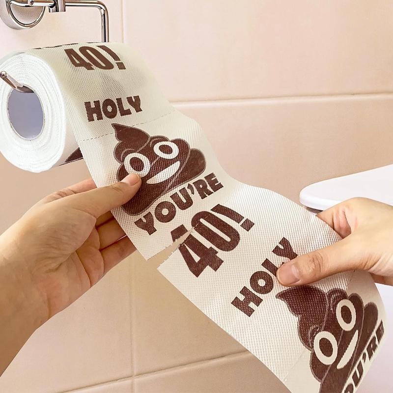 Prank Gag Printed Poop Funny Toilet Paper Roll Novelty Gag Gift for Pranks - 50old 5