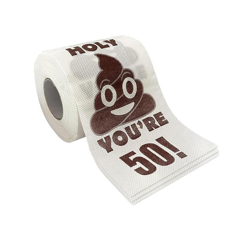 Prank Gag Printed Poop Funny Toilet Paper Roll Novelty Gag Gift for Pranks - 50old 7