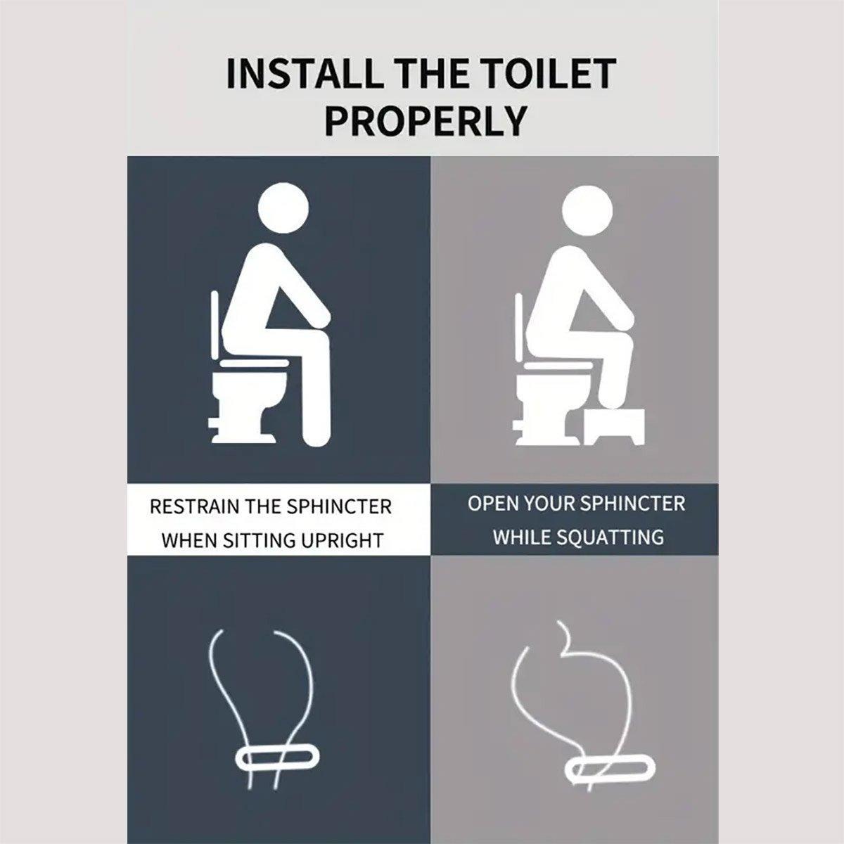 Toilet Stool Anti-Slip Bathroom Footstool for Home Use with Stable Support Design - Blue 5