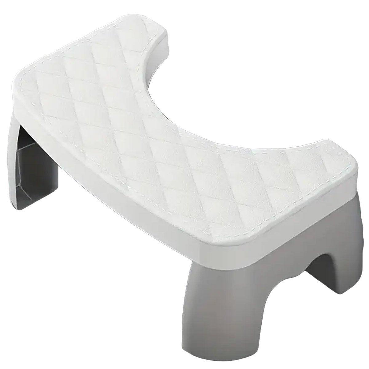 Toilet Stool Anti-Slip Bathroom Footstool for Home Use with Stable Support Design - White 9