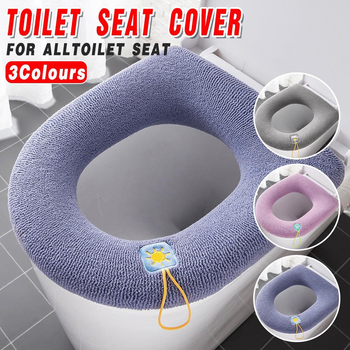Soft Toilet Seat Bathroom Washable Warmer Cushion Mat Cover Pad Hook New Lid  Au - Grey