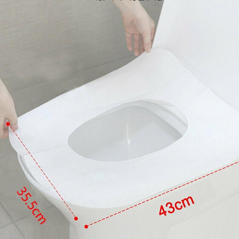 50Pcs Toilet Seat Paper Covers Disposable Sanitary Travel Biodegradable Hygienic 5