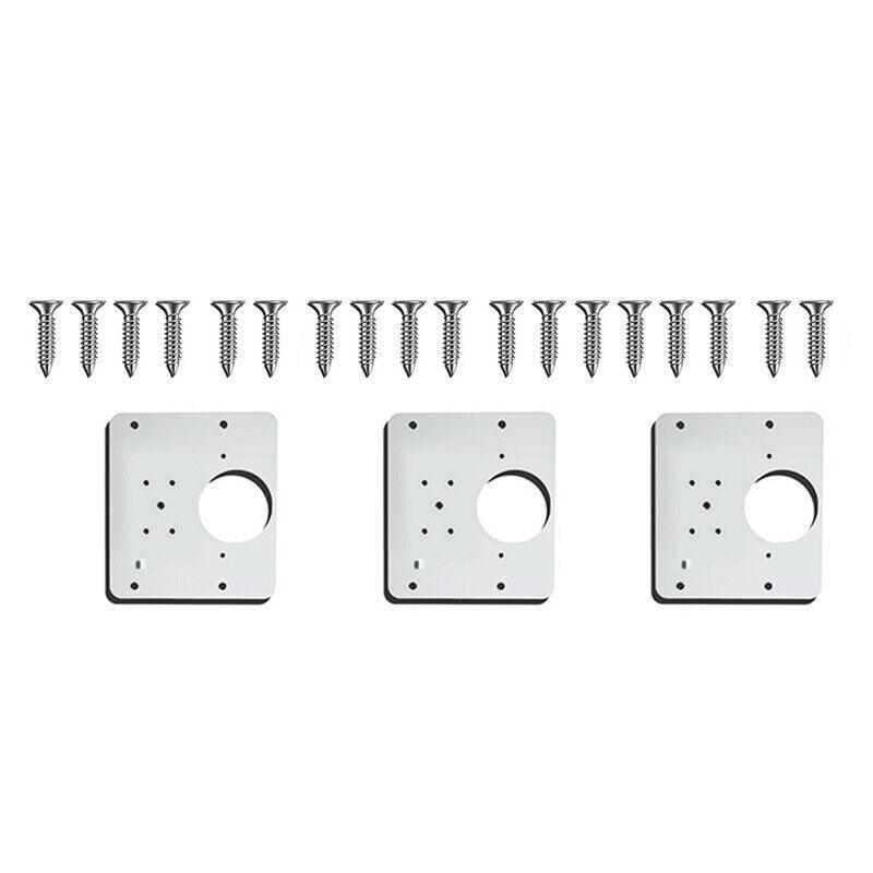 Hinge Repair Plate Rust Resistant Steel Furniture Cupboard Repair Mount Tool - 1SET 7
