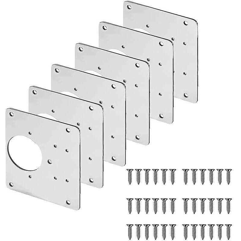 Hinge Repair Plate Rust Resistant Steel Furniture Cupboard Repair Mount Tool - 1SET 8