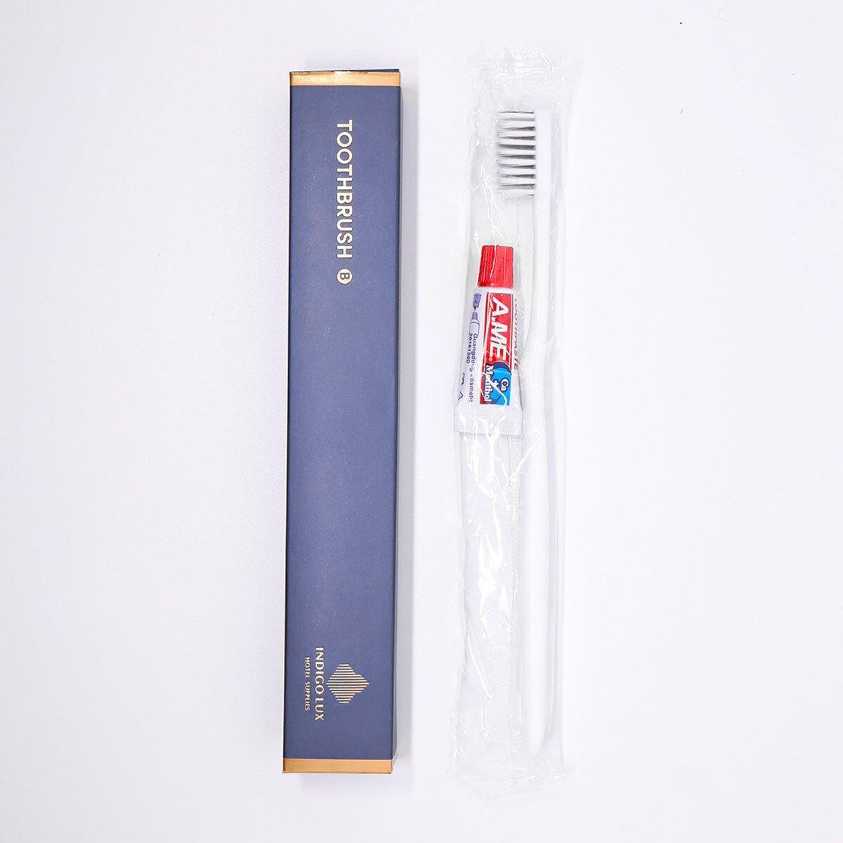 Star Hotel Toiletries Toothbrush and Toothpaste Set for Guesthouse Travel Use - D 8