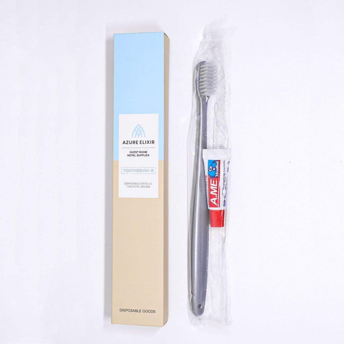 Star Hotel Toiletries Toothbrush and Toothpaste Set for Guesthouse Travel Use - A 7