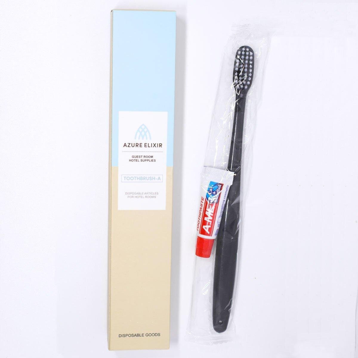 Star Hotel Toiletries Toothbrush and Toothpaste Set for Guesthouse Travel Use - B 6