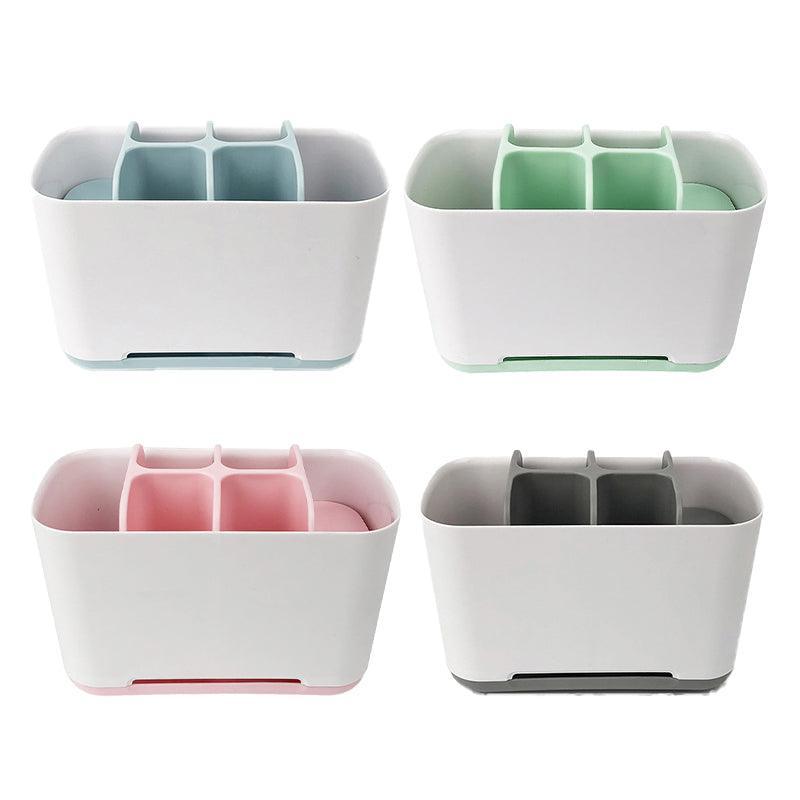Electric Toothbrush Holder Bathroom Caddy Storage Large Multifunction Organizer - Grey